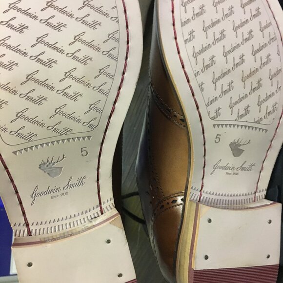 NWT Genuine Leather Cognac Oxford Wingtip Brogues - Picture 10 of 16